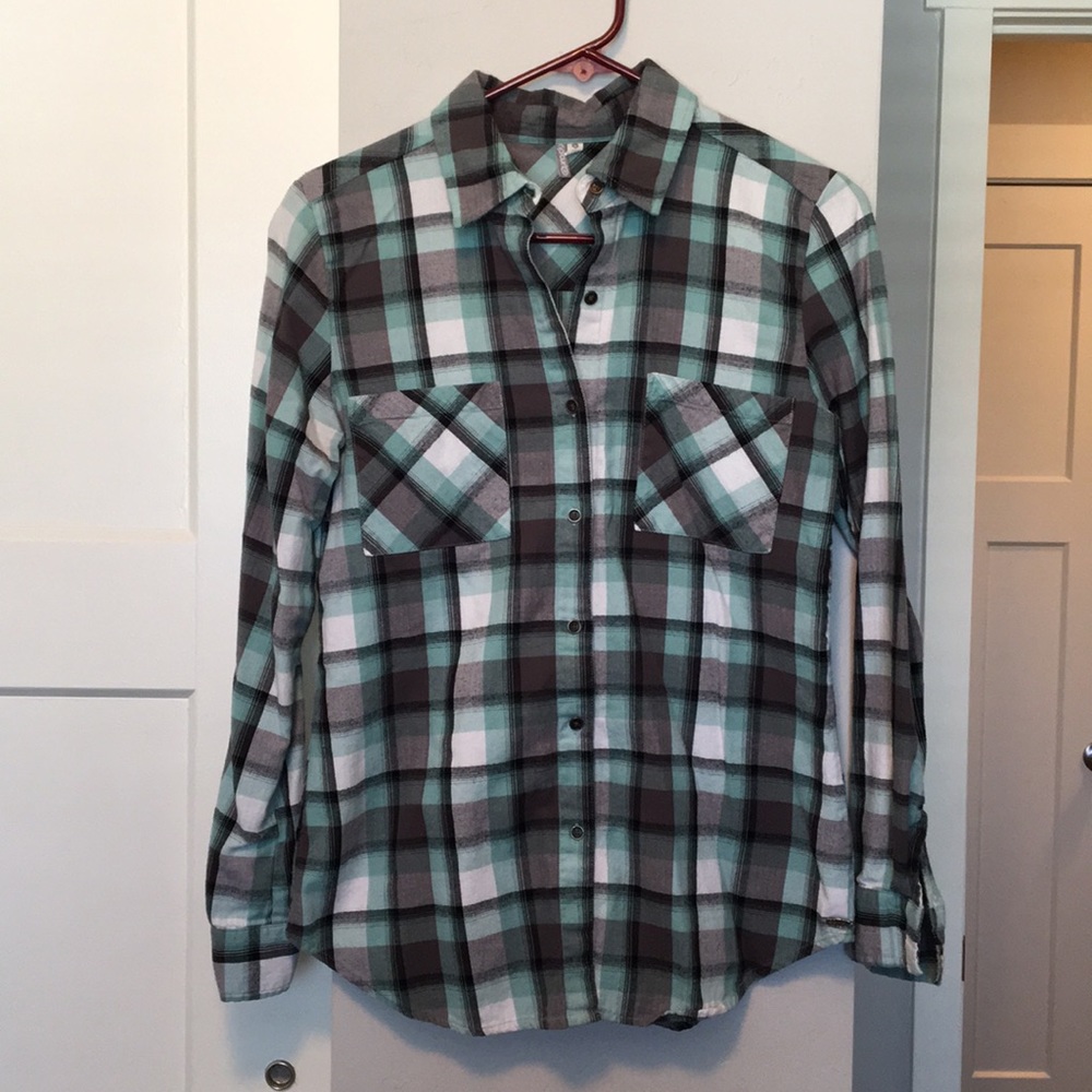 Rip Curl Teal and Grey Flannel